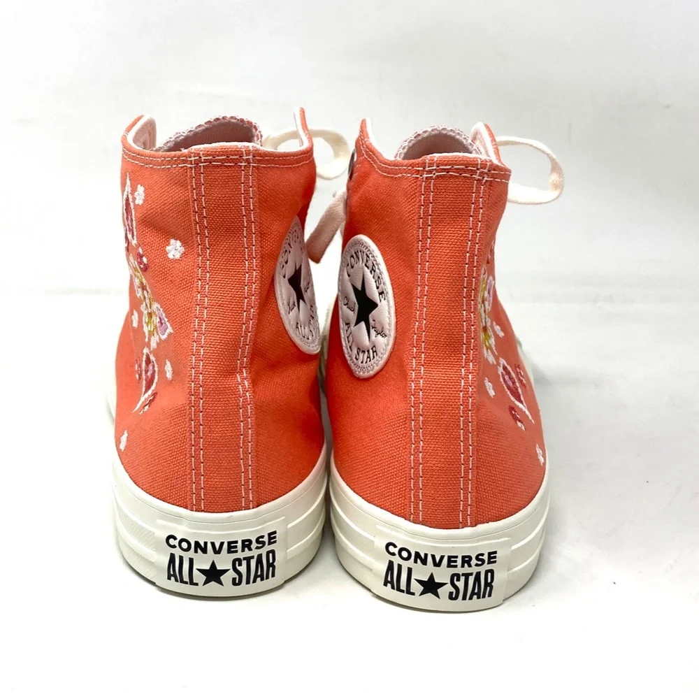 Converse Ctas High Top Shoes For Women Orange Sneakers Casual Canvas A02203F_4